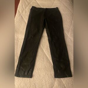 Forever 21 Men's Black Leather Trousers